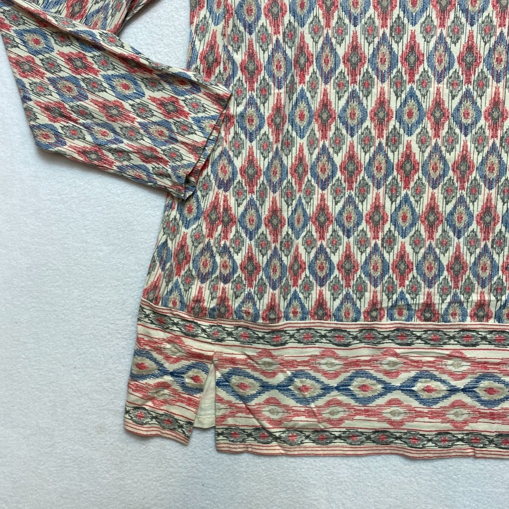 J. Jill Top Womens Medium Multicolor Long Sleeve Supima Tunic Geometric - Picture 5 of 10